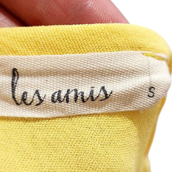 Les Amis Top For Women Size Small Yellow Relax Fit Short Sleeve Lightweight - Picture 9 of 10